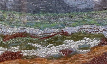 Ally Harris, A Good Season , Wool Felting & Embroidery, 2026, 585 × 860 mm. $1,995