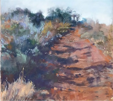 Beate Brooks Tracy, The Bush Track , Soft Pastel, 2025, 810 × 610 mm. $750