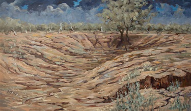 Christine Wrest-Smith, Storm Coming Outback , Oil on Linen, 2026, 915 × 1220 mm. $15,000