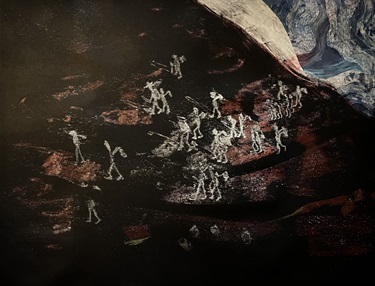 Trudy Clutterbok, Dust , Dark Field Monotype with Chine-Collé and Drawing on Papers, 2026, 500 × 600 mm. $5,000