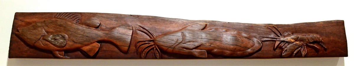 Emerging Prize Bilyara Bates wood sculpture