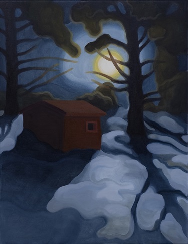 Max Berry - Moonlit Snowscene, 42x55