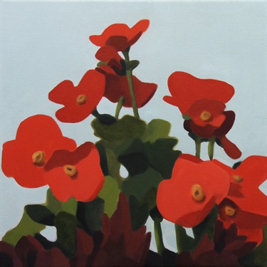 Max Berry - Red Flowers, 46x46